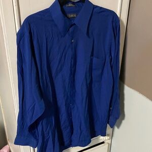 Arrow Royal Blue Men's Dress Shirt size large 16-16 1/2, 32-33